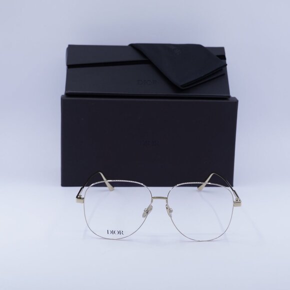 Dior ULTRADIORO A1U A000 Aviator 57mm Eyeglasses - Gold - Picture 3 of 11